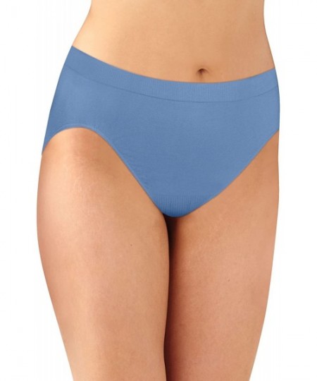 Panties Women's Comfort Revolution Microfiber Seamless Hi Cut - Hot Springs Blue - C01836H3NWT