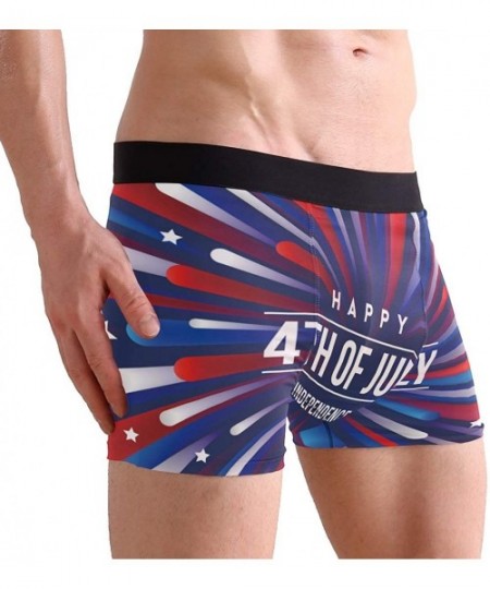 Boxer Briefs American Flag Gun Men's Funny Boxer Brief with Ballpark Pouch No Ride up Underwear for Youth - American Independ...