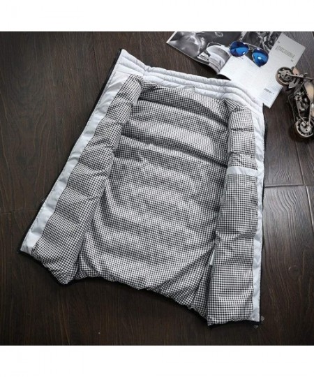 G-Strings & Thongs Men's Autumn Winter Full Zip Lightweight Water-Resistant Packable Puffer Vest - Gray - C01954702NC
