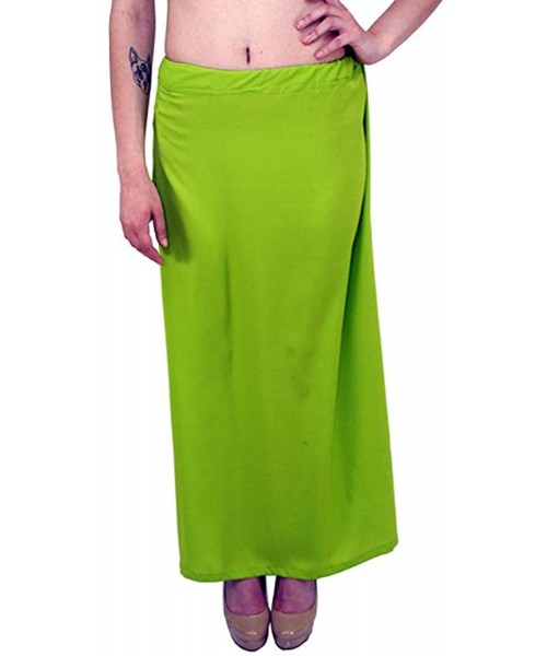Slips Saree Petticoat Underskirt Cotton Bollywood Indian Lining for Sari Gift for Women Apple Green - Apple Green - CM18YUIQCMR