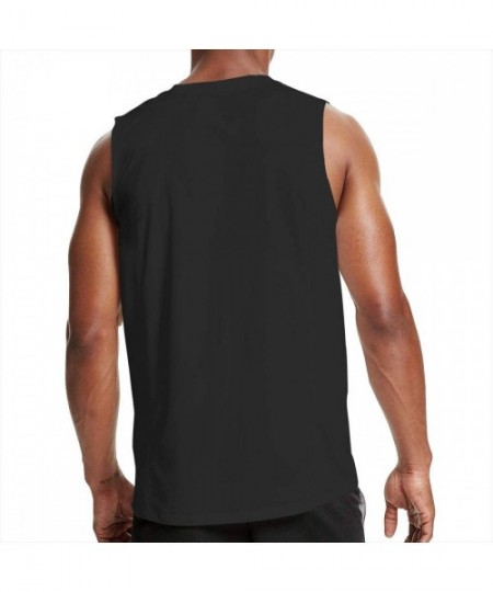 Undershirts Men's Black Summer Round Neck Sleeveless T-Shirt-Ramones Cotton Tank Tops for Gym - Ramones7 - CO190XC4YCN