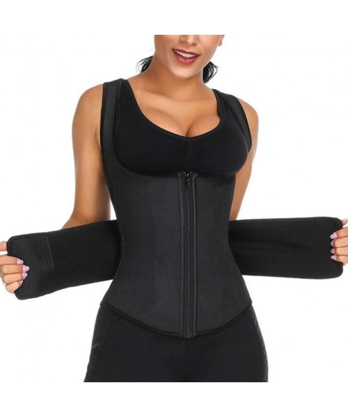 Bustiers & Corsets Sweat Vest for Women Slimming Body Shaper Weight Loss - Black - C6198AHCKTM