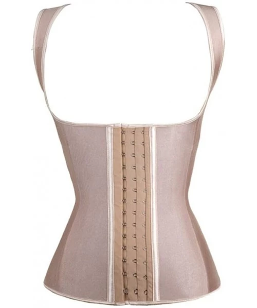 Shapewear Womens Latex Waist Trainer Corset Vest Underwear Tank Tops Tummy Control Shapewear Slimming Body Shaper - Nude - C5...