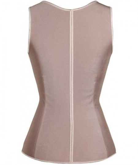 Shapewear Womens Latex Waist Trainer Corset Vest Underwear Tank Tops Tummy Control Shapewear Slimming Body Shaper - Nude - C5...