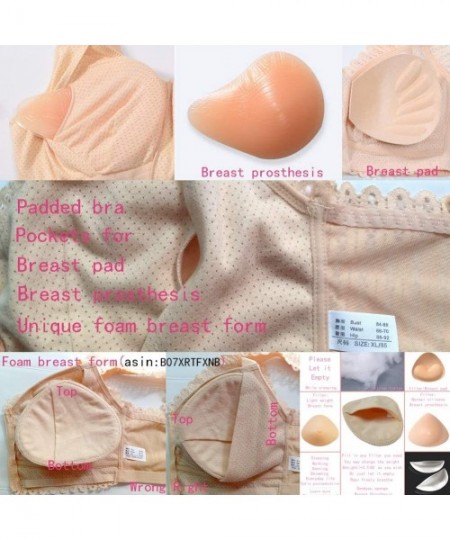 Bras Pockets Bra for Women Wireless Lace Bralette - Skin - CD18YZZ5LAR