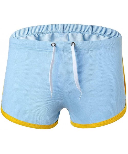 Thermal Underwear Sexy Mens Flat-Corner Trendy Underwear - Light Blue - CW18RZ9I89N