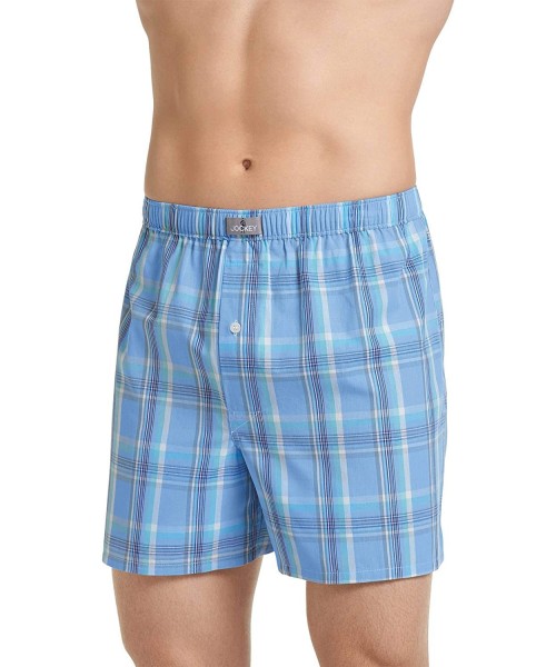 Boxers Men's Underwear 100% Cotton Woven Boxer - Venice Plaid - CC18O5369US