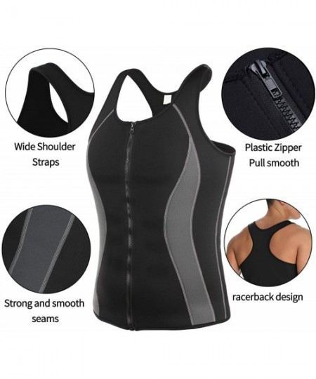 Shapewear Mens Calorie Burning Vest for Weight Loss Hot Neoprene Workout Shirt Slimming Body Shapers Sauna Suit Compression T...