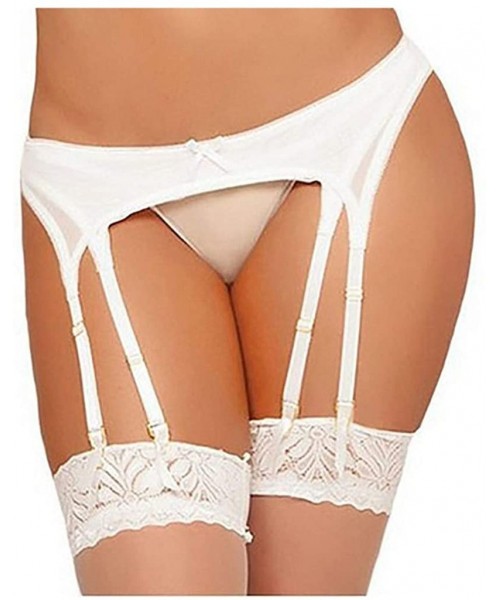 Camisoles & Tanks Elastic Sexy Lace Underwear Skirt Underwear Garter Lingerie Brief Underpant - White - CS198DADA79