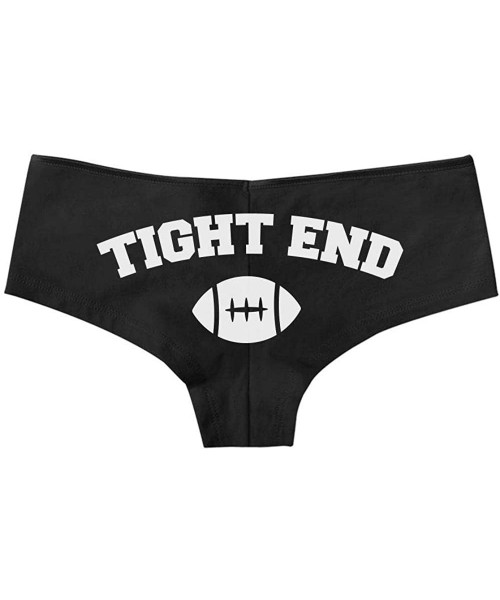 Panties Tight End Funny Football Low-Rise Boy Shorts Ladies Underwear Womens - Black - CN194QZDA88