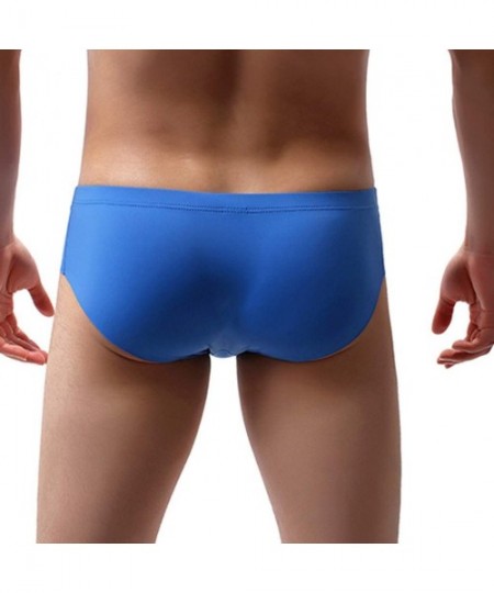 Boxer Briefs Thongs Underwear Mens Fashion Soft Comfortable Sport Underpants Daily Breathable Boxer Briefs - Blue - CR18X3307Q0