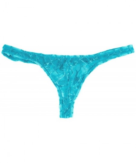 G-Strings & Thongs Men's Sexy T-Back Underwear Briefs Transparent Briefs - Light Blue - CS18AK4RR3A