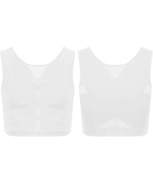 Shapewear Mens Deep U Neck Sleeveless Shapewear Bodysuit Body Shaper Gynecomastia Compression Shirts Chest Binder Vest Top - ...