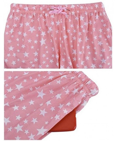 Bottoms Star Print Fashion Casual Shorts Women's Pajama Pants Shorts Summer Sleepwear 2020 Shorts - Pink - CU19DHHYQTU