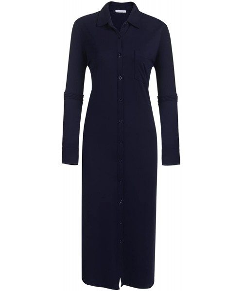 Robes Women's Kimono Robe Plush Soft Warm Fleece Bathrobe Elegant Zipper Robe S-L - 2-navy Blue - CD1882LCS55