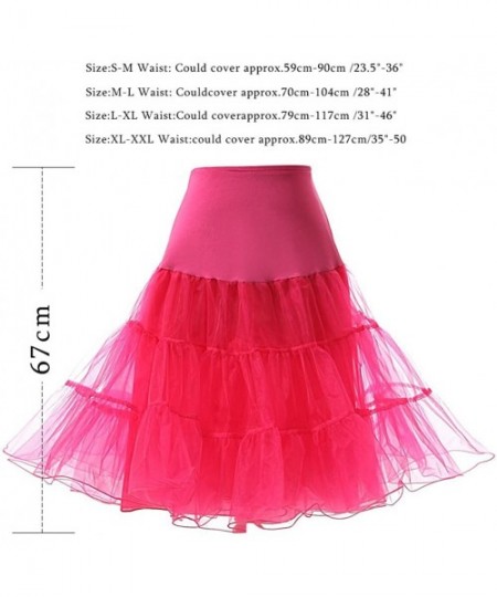 Slips Vintage Women's 50s Petticoat Crinoline Tutu Underskirt 26" (FBA) - Green - CT128PO26VF