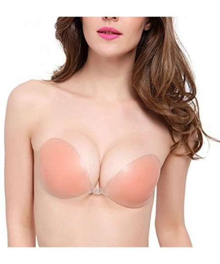 Accessories Thickened Invisible Bra Strapless Push Up Silicone Bra Self Ahesive with Plastic Buckle - Cup A - As Shown - CK18...