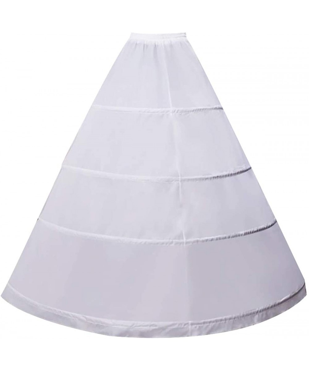 Slips Women Crinoline Petticoat 4 Hoop A-line Skirt Slips Floor Length Underskirt for Wedding Ball Gown Bridal Dress - 4 Hoop...