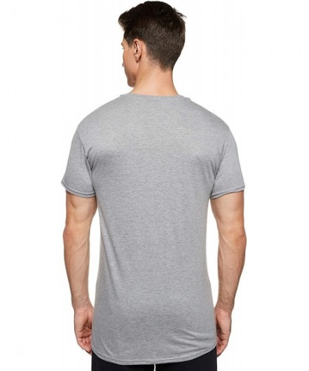 Undershirts Men's Comfort Fit Crewneck Undershirt 4-Pack - Black/Gray - CY180GWC03G