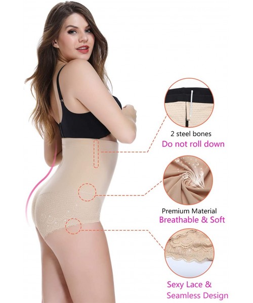 Panties Women's Tummy Control Shapewear Panties high Waisted Body Shaper Briefs - Nude - C418LDUNSXK