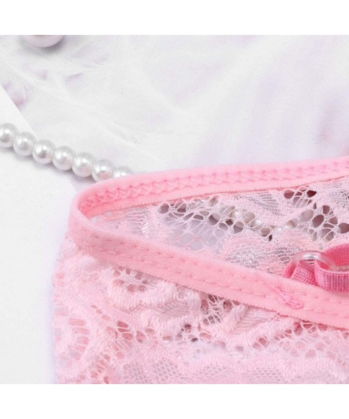 Bras Women's Lace Deep V Bralette - Plus Size Vest Crop Tops Wireless Bra Sexy Lingerie Underwear Sleepwear - S-3XL - Pink - ...