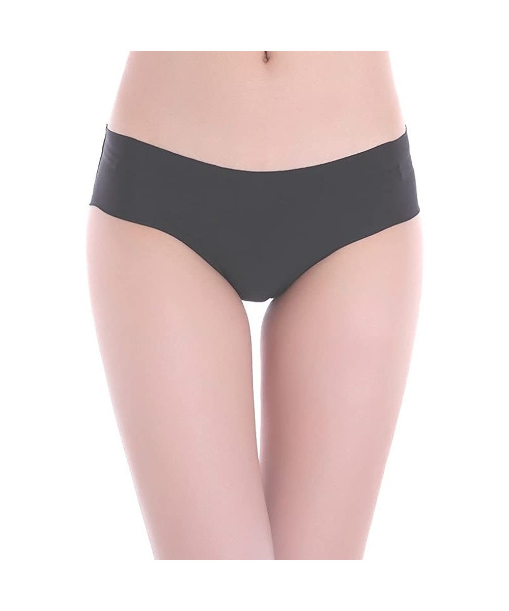 Bustiers & Corsets Soft Underwear Panties Women Invisible Underwear Thong Cotton Spandex Gas Seamless Crotch - Black - CV18W8...