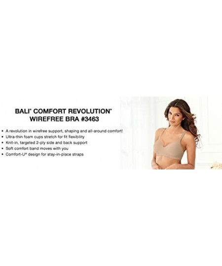 Bras Women's Comfort Revolution Wire Free Bra - Warm Steel Swirl - CJ11OHHPKVX