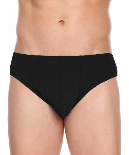 Briefs Men's Underwears Ice Silk Low Rise Sexy Bikinis and Briefs 3 Pack - 6569-black - CY188DA0336