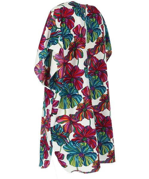 Nightgowns & Sleepshirts Women's Drawstring Hibiscus Print Caftan Gown - Multi - CY18QHC30ZH